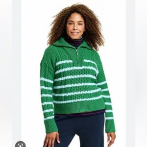 La ligne x target green cable knit turtleneck nwt
